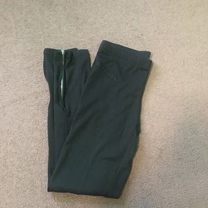black skinny pants with ankle zipper detailing